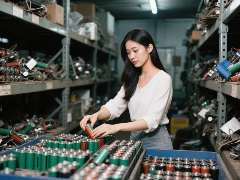 廢舊電池倉庫作業(yè)現場