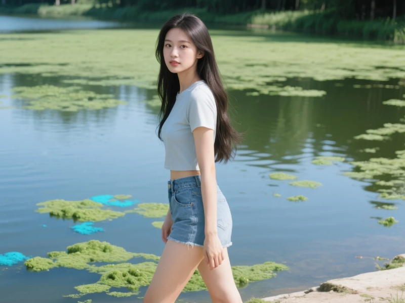 藍綠藻超標導致水華現(xiàn)象現(xiàn)場圖